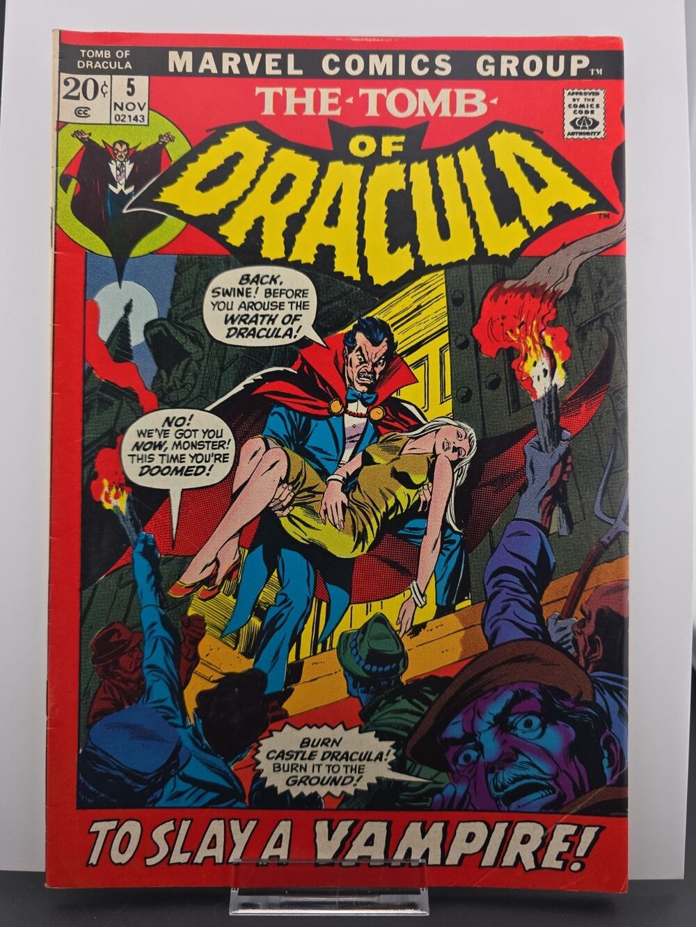 TOMB OF DRACULA vol. 1 #5 Nov. 1972 Gene COLAN Gil KANE comic MARVEL book FN/VF